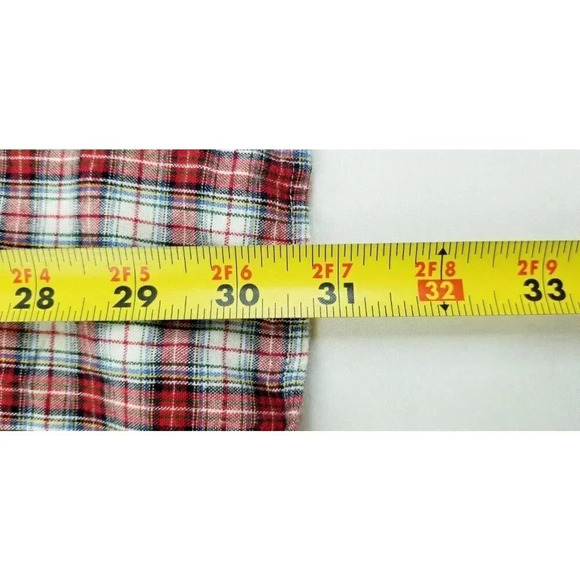 J. Crew Size Medium Men's Button Down Long Sleeve Red White Check Cotton Shirt - Picture 8 of 10